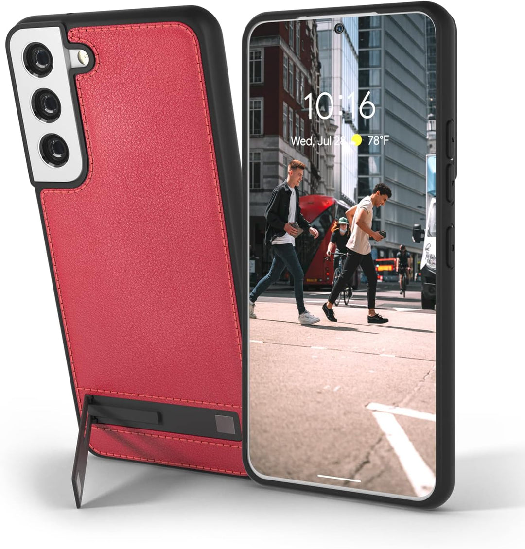 Snakehive Metro Lederhülle für Samsung Galaxy S22 Plus || Echtleder Handyhülle mit Standfunktion ||