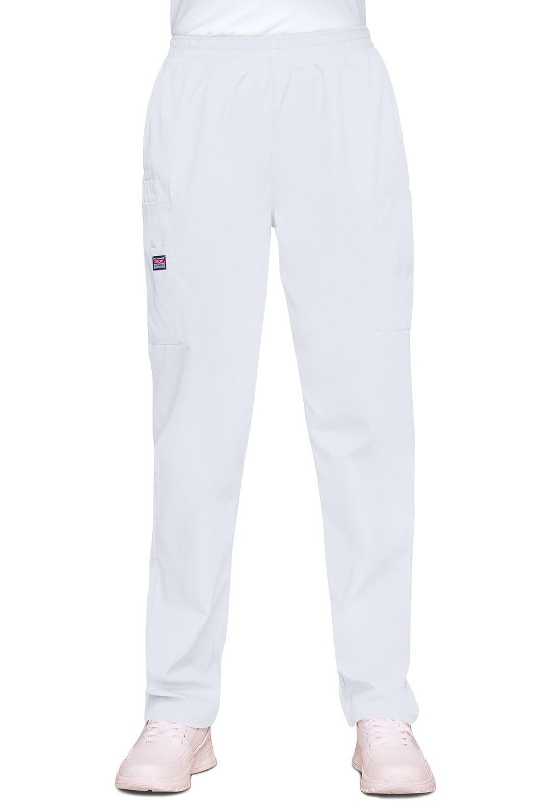 Cherokee Damen Workwear Cargo-Hose mit elastischer Taille Klassisch, XS Weiß