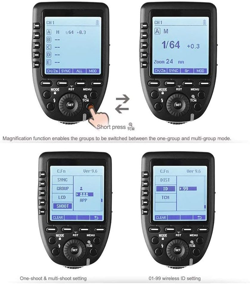 Godox XPro-N i-TTL 2.4G Hochgeschwindigkeits-LCD-Display Sender für Nikon D5 D4 D60 D70S D7C0 D750 D
