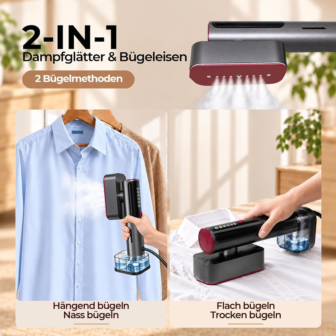 Steamer Dampfglätter mit 220ml Wassertanks, 1300W tragbares Dampfbügeleisen