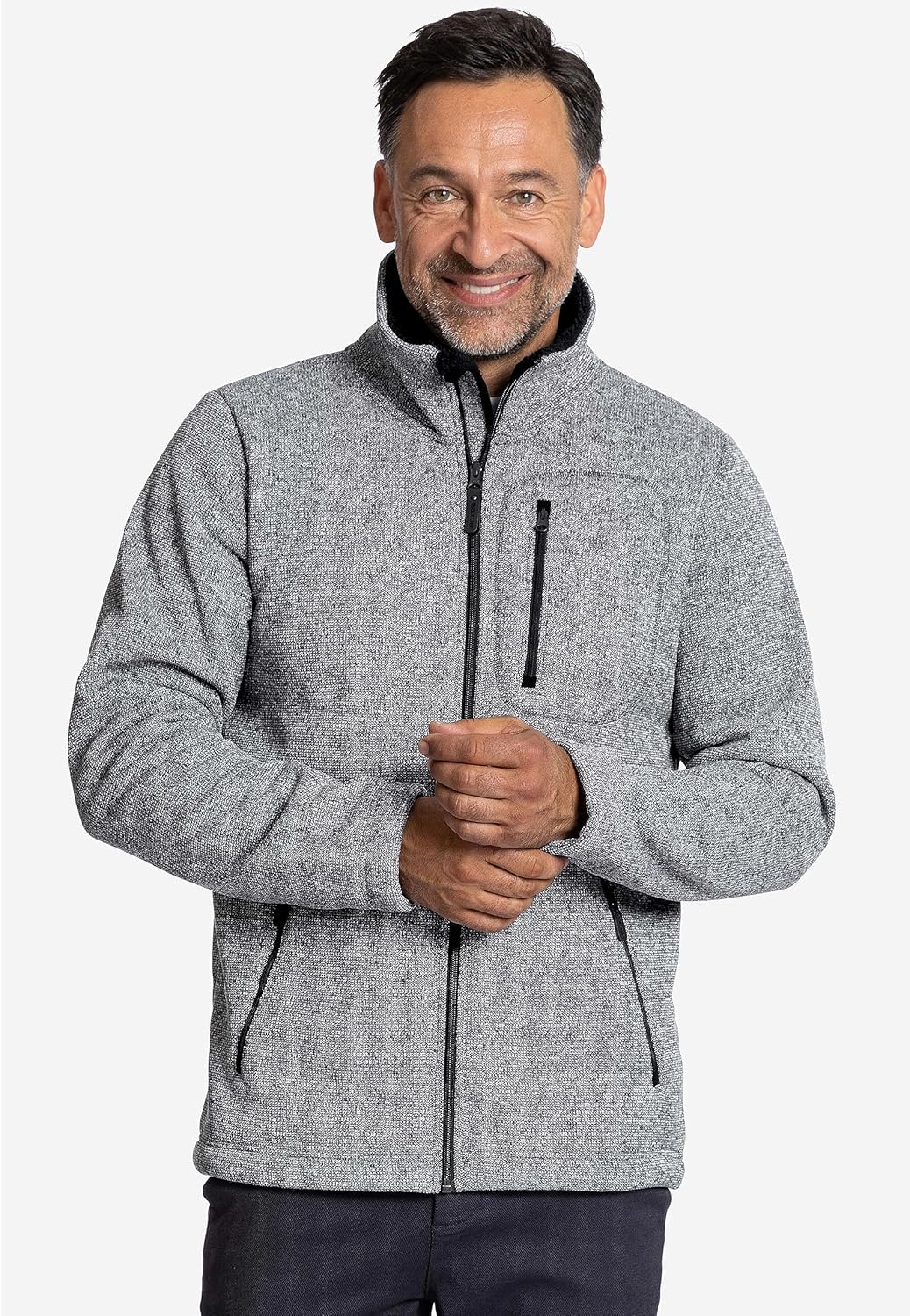 ELKLINE Herren Strickfleecejacke Fat Chance 1013043 XXL white - black, XXL white - black