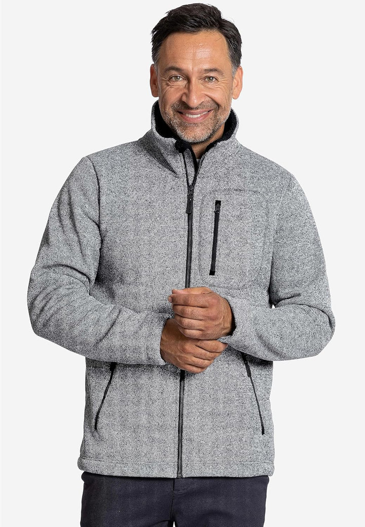 ELKLINE Herren Strickfleecejacke Fat Chance 1013043 XXL white - black, XXL white - black