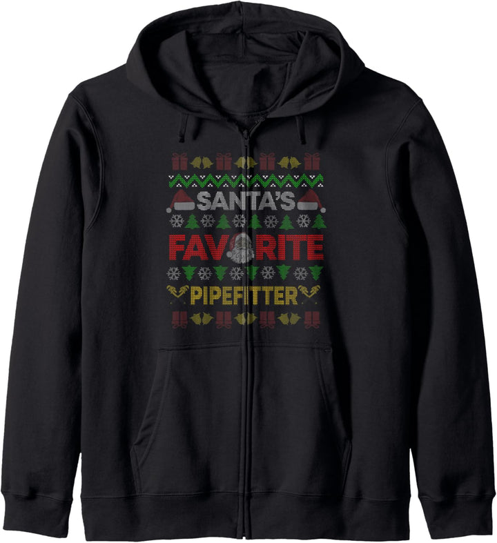 Pipefitter Gifts Funny Ugly Christmas Santa's Favorite Xmas Kapuzenjacke
