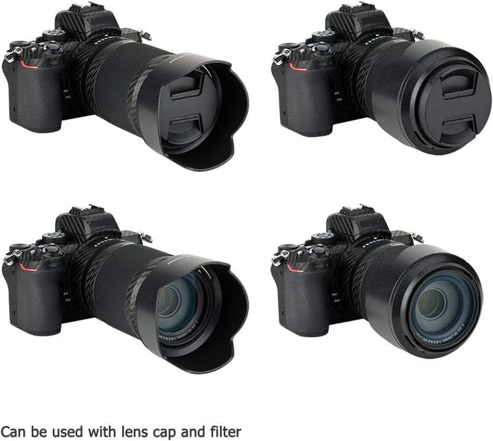 JJC Gegenlichtblende für Nikon Z50 mit NIKKOR Z DX 16-50mm F/3.5-6.3 VR und NIKKOR Z DX 50-250mm F/4