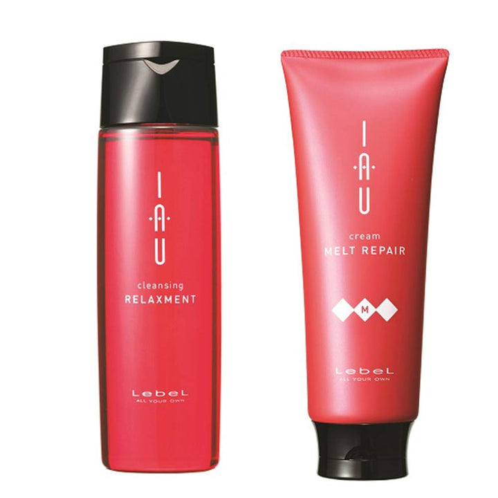 Lebel IAU Cleansing Relaxment Hair Shampoo 200ml & Lebel IAU Melt Repair Hair Treatment 200ml Set (G
