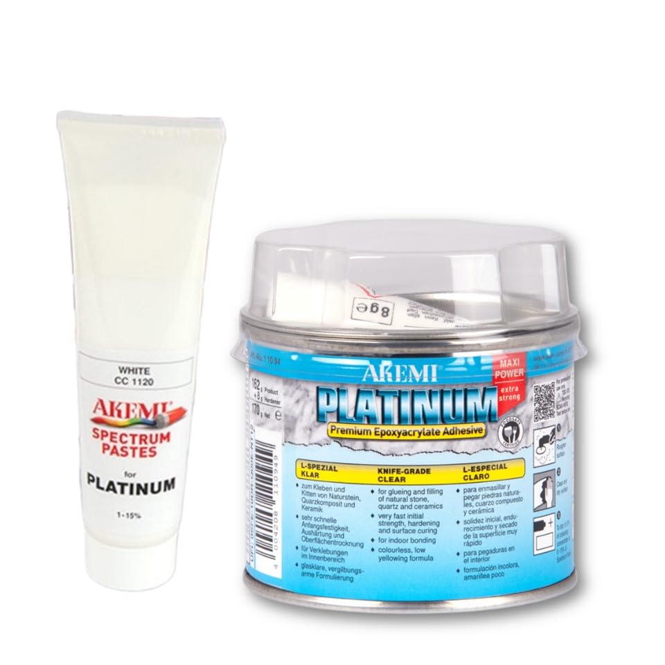 HAUSWERK.shop Set Akemi PLATINUM P+ L-Spezial / 170 g mit Farbpaste Platinum P+ CC 1120 weiss