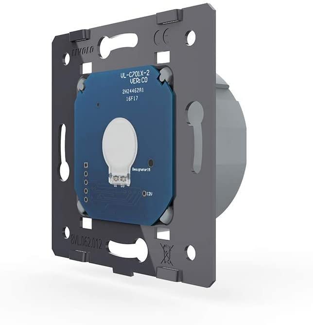 LIVOLO Glas Touch Lichtschalter Funkschalter Steckdosen Wechselschalter uvm in grau (Modul:Funk-Wech