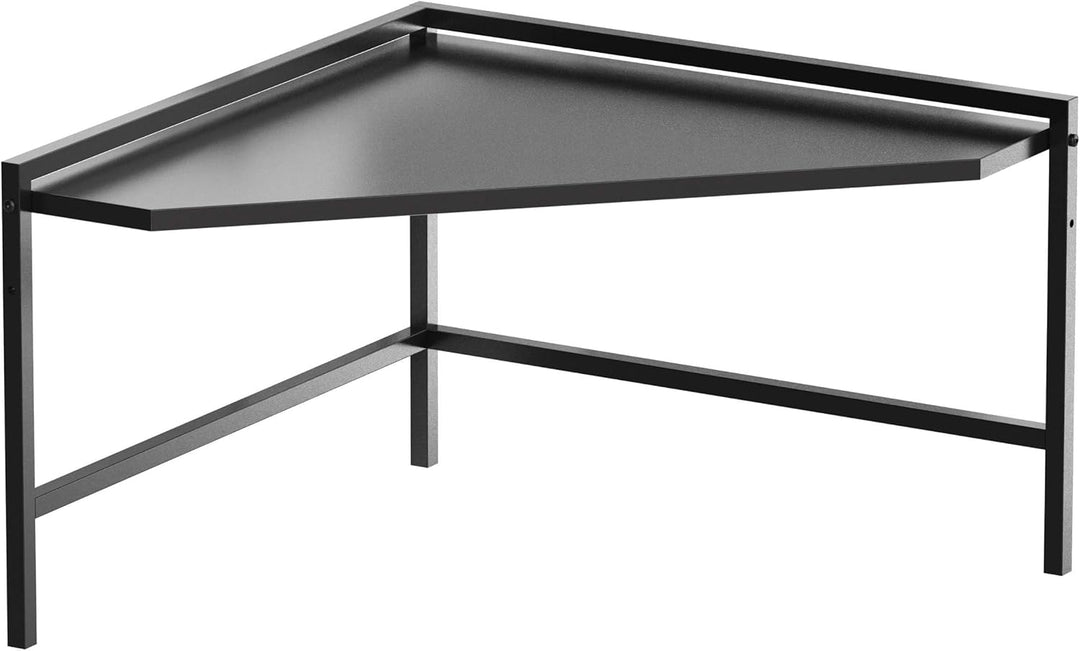 DanDiBo Mikrowellenregal Eckregal Küche Stehend Arbeitsplatte 72x72 cm Schwarz 2 Stufig 96688 Mikrow