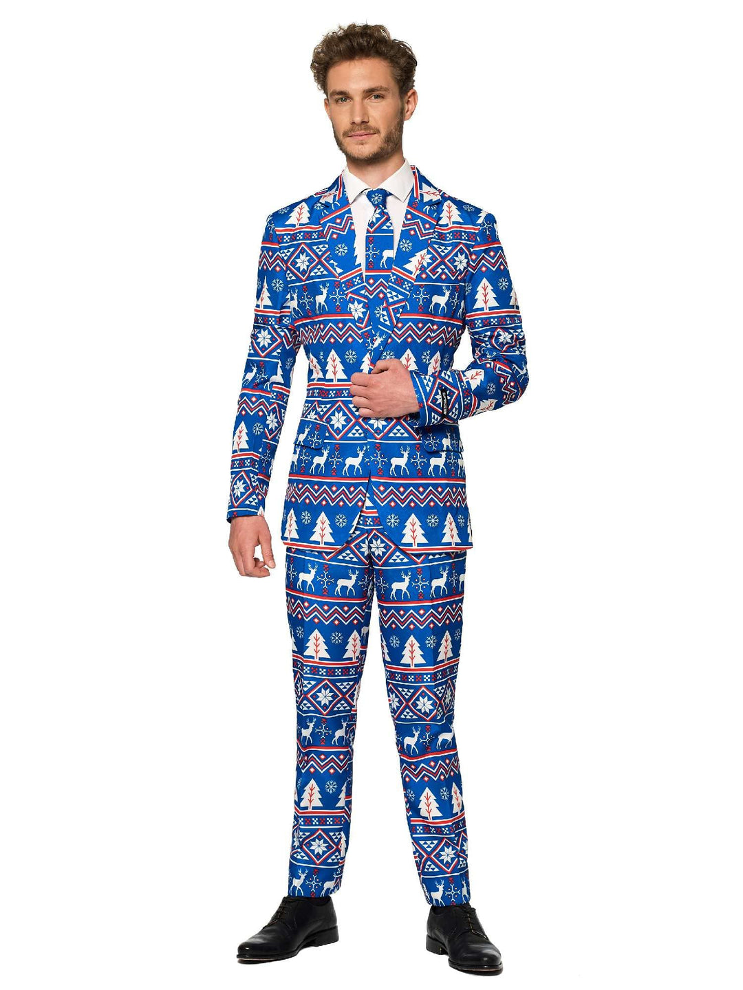Suitmeister Weihnachtsanzug für Herren - Festlicher Feiertags-Spass Weihnachten - Beinhaltet Blazer,