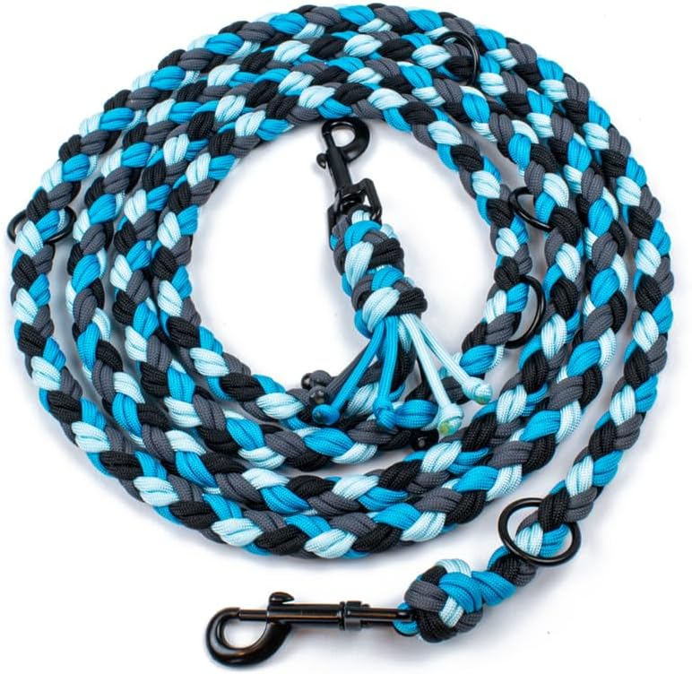 Hundeleine Tierluxe Foxy Handgemacht Paracord (Wasser, L Lienelänge: 300 cm) Wasser L Lienelänge: 30