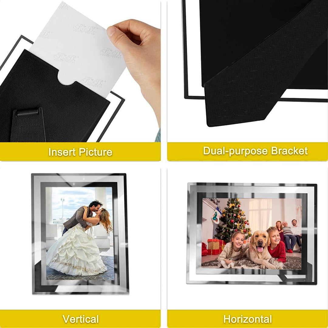 ASelected Bilderrahmen Glas 4er Set für Bilder 13x18 cm Glas Fotorahmen Photo Frame Glass Foto Rahme