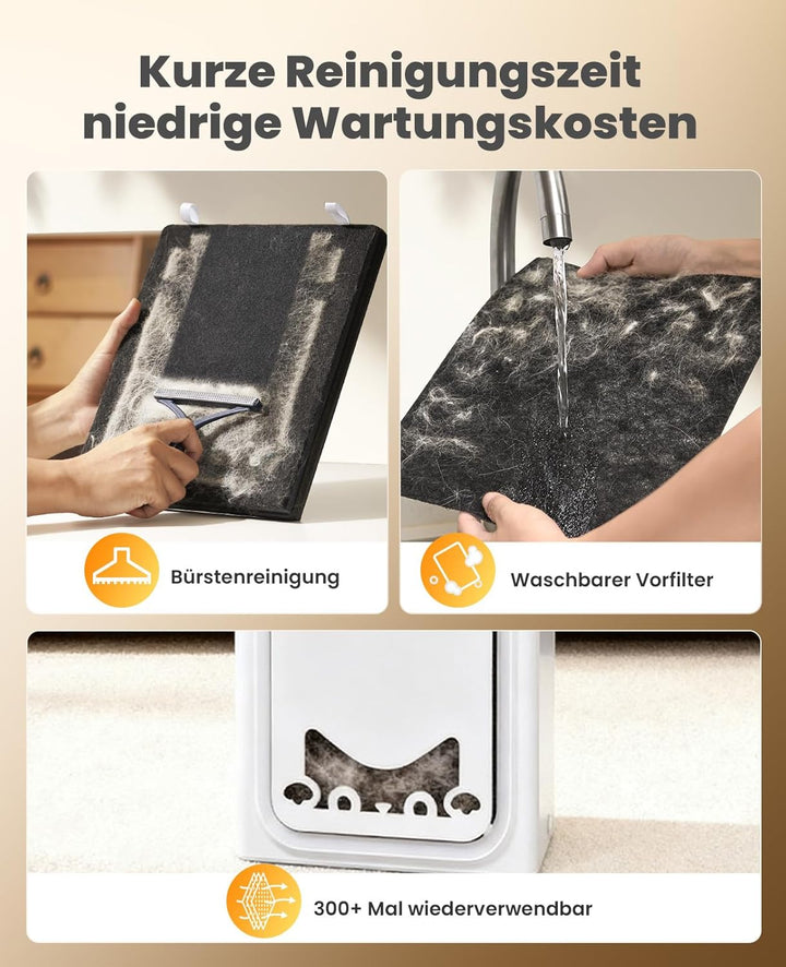 oneisall Luftreiniger mit Waschbare HEPA-Filter, CADR 320m³/h, 204m², 20dB Leise Air Purifier für Al