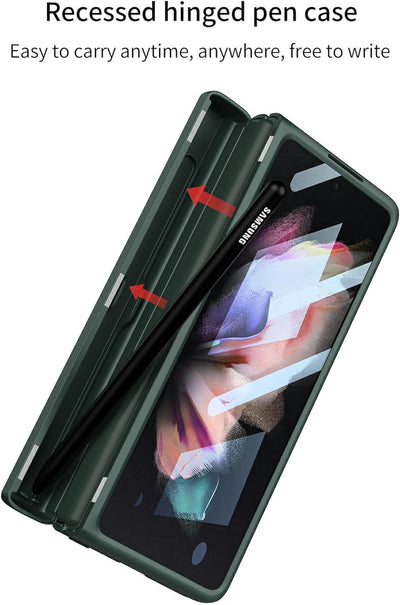 COQUE Galaxy Z Fold 3 Hülle, Shell-Membran Integriertes Scharnier All-Inclusive-Handyhülle mit verst