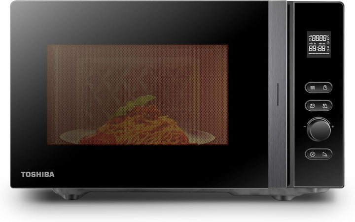Toshiba MV-AM20T(BK) Mikrowelle/Solo-Mikrowelle/ 20 L/ 800 W/ 5 Leistungsstufen/ 12 Automatikprogram