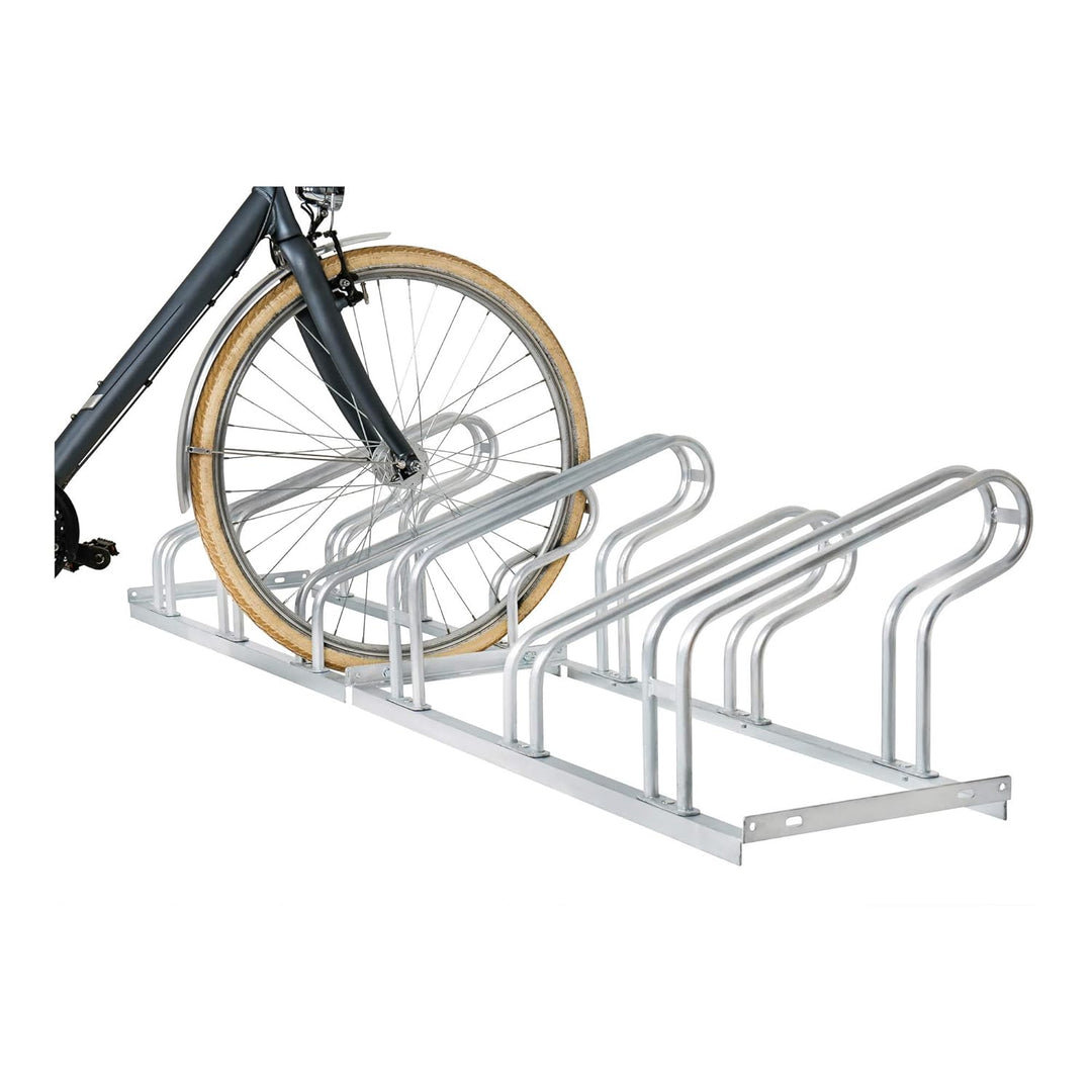 STIER Fahrradständer, für 4 Räder, feuerverzinkte Stahlkonstruktion, Bügelparker, auch für Mountainb