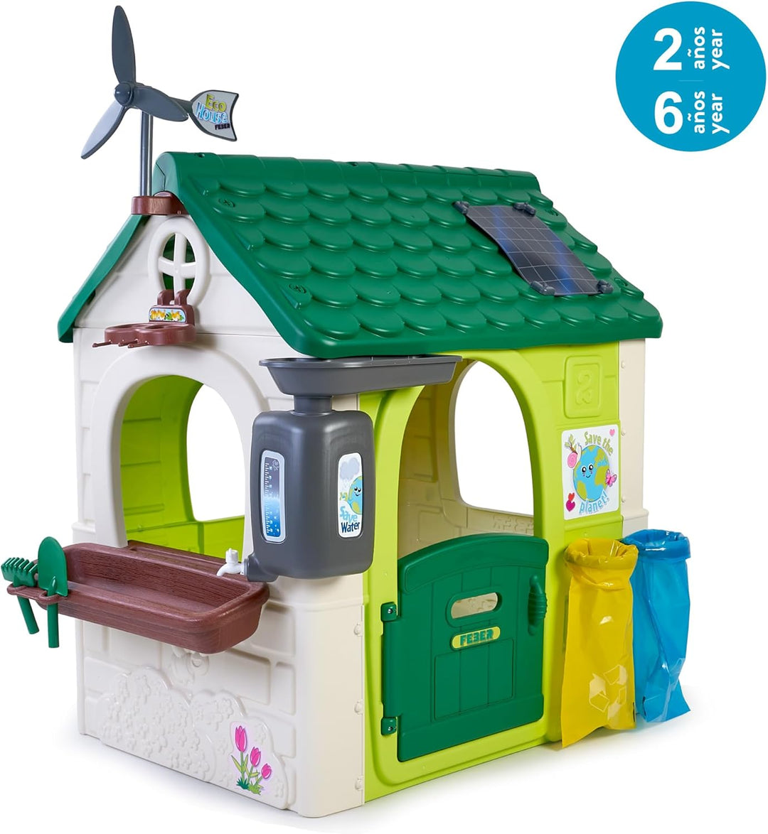 FEBER - Eco House, pädagogisches Gartenhaus, mit ökologischen Spielen, städtischem Pflanzgefäss, 2 A