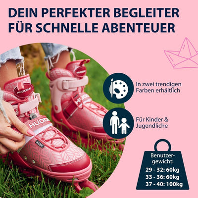 HUDORA Inline Skates Mia / Leon 2.0 - Inliner für Kinder / Jugendliche & Erwachsene in versch. Gröss