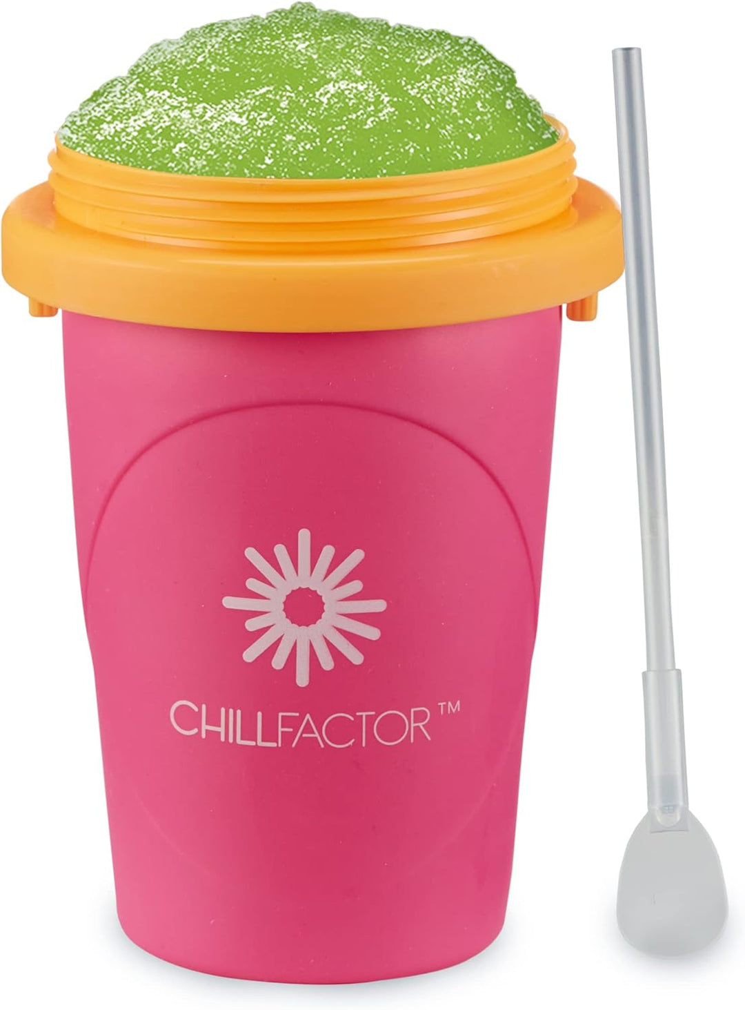 Slushy Maker Chillfactor Magic Freez | Slush Ice Becher mit Strohhalmlöffel | Eisbecher Alternative