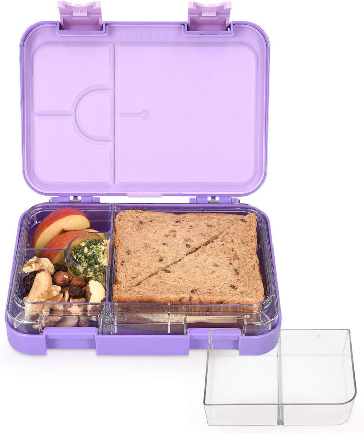 Navaris Bento Box Lunch Box Brotdose Vesperbox - auslaufsicher mit variablen Fächern - herausnehmbar