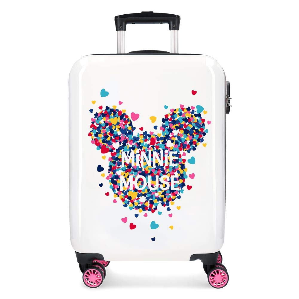 Disney Minnie Magic Kabinenkoffer Weiss 37x55x20 cms Hartschalen ABS Kombinationsschloss 33L 2,8Kgs