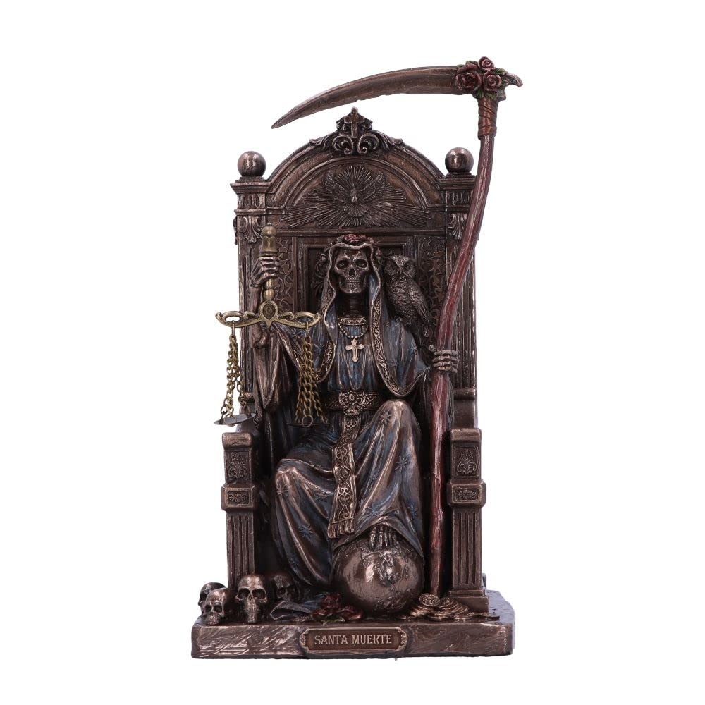 Nemesis Now Dekofigur Santa Muerte's Thron, bronzefarben, 22 cm, D6003W2