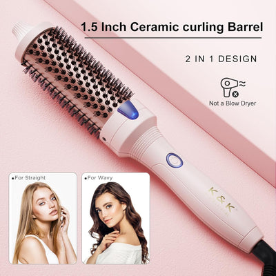 K&K Stylingbürsten K&K Thermobürste Keratin Thermal Brush Protect Beheiztes Fass Heisse Haarbürste,