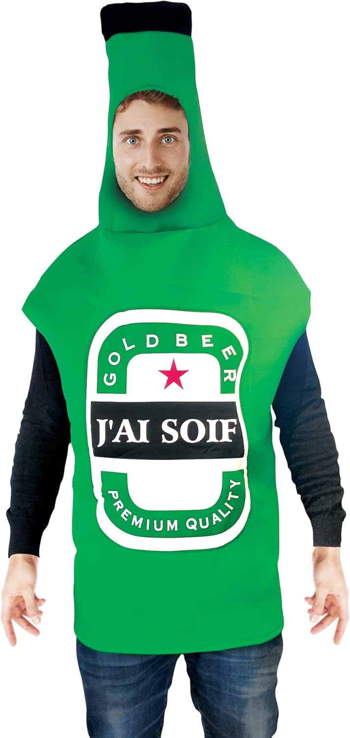 Tralala Fêtes© Erwachsenenkostüm Bierflasche – lustiges & lustiges Kostüm für Geburtstag/Halloween/E