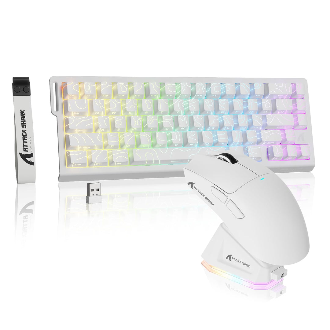 MAMBASNAKE × Attack Shark kabellose Tastatur und Maus mit magnetschaltern, 8-kHz-Rapid-Trigger-Tasta