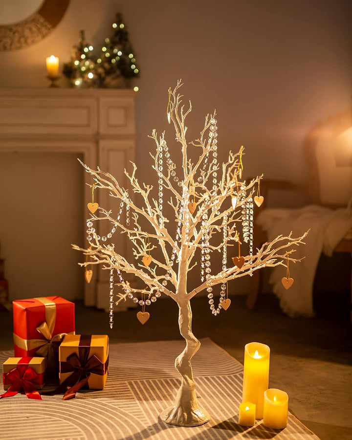 Sziqiqi 105cm Weiss Oster Äste und Zweige Deko Baum Osterbaum Gross Künstliche Bäume Wunschbaum Hoch