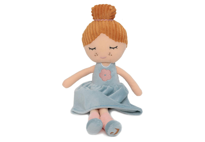 Jollein Stoffpuppe Kuschelpuppe - Doll Rose - 100% Polyester - 32x10x6cm - Kuscheltier - Puppe Flowe