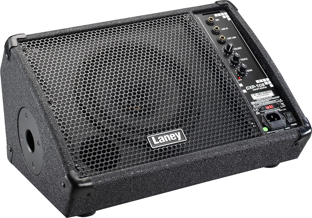 Laney CONCEPT Series CXP-108 - Active Stage Monitor - 80W - 8 inch Coaxial Woofer,Black Active 80W,