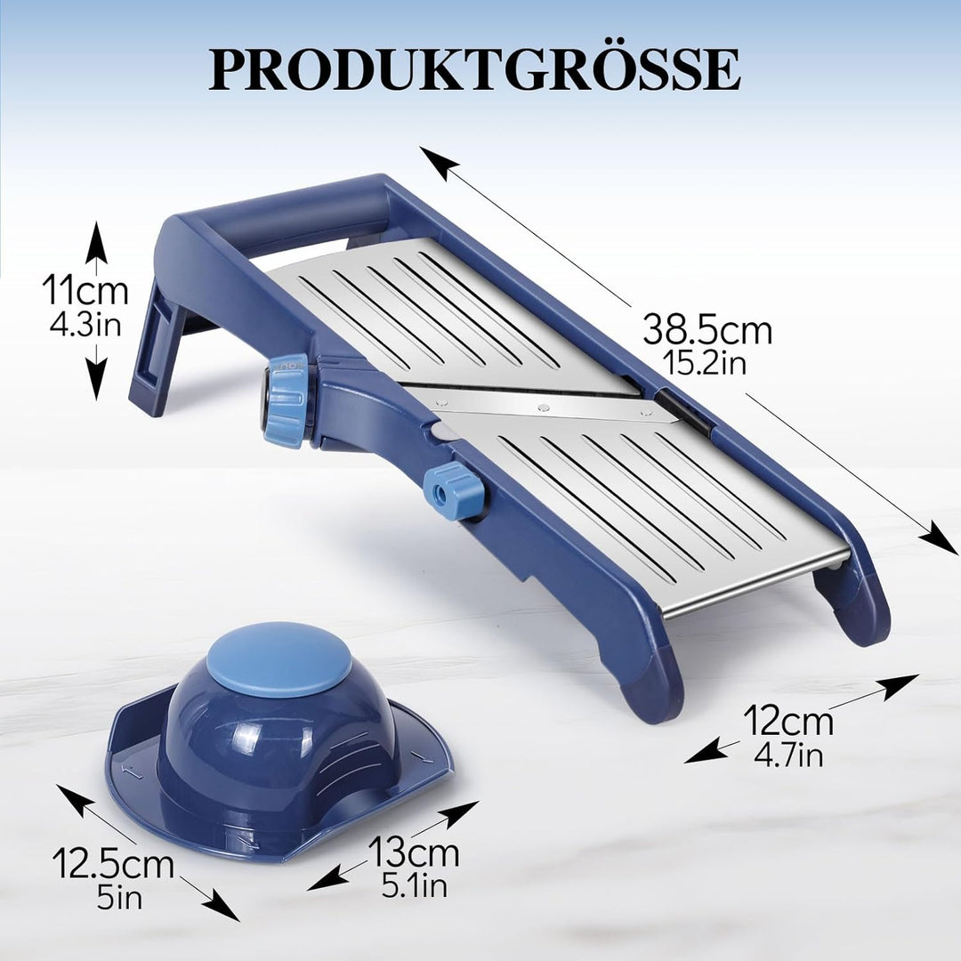 MASTERTOP Mandoline Gemüsehobel, 10 In1 Verstellbar Gemüseschneider Gurkenhobel für Kartoffelchip, Z
