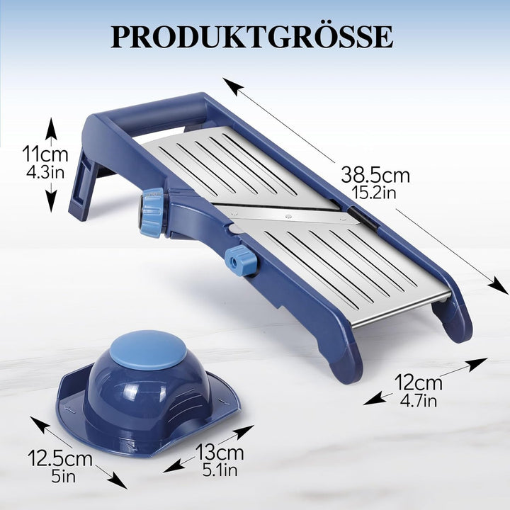MASTERTOP Mandoline Gemüsehobel, 10 In1 Verstellbar Gemüseschneider Gurkenhobel für Kartoffelchip, Z