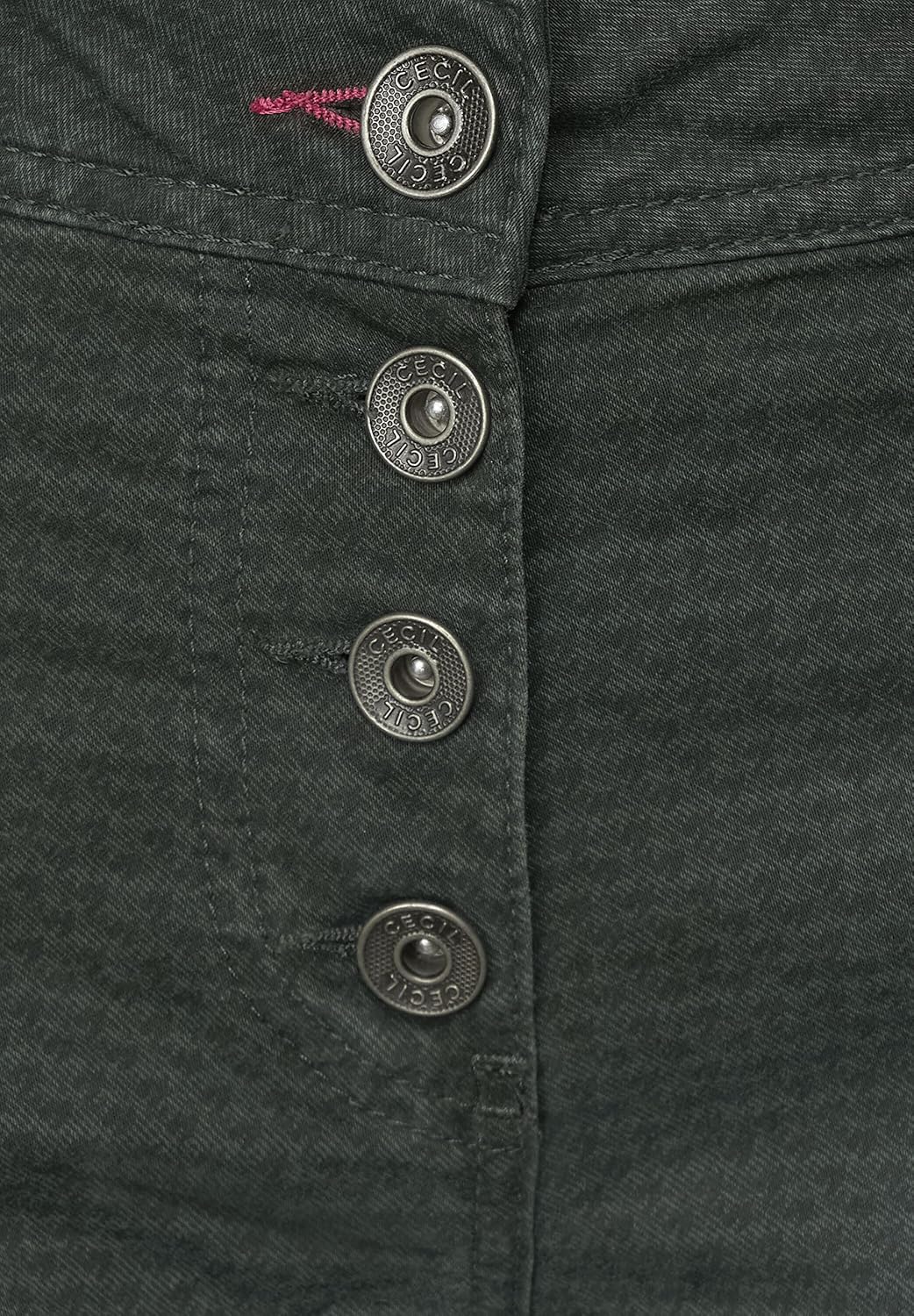 Cecil Damen Baumwollhose Loose B376161 25 Deep Pine Green, 25 Deep Pine Green