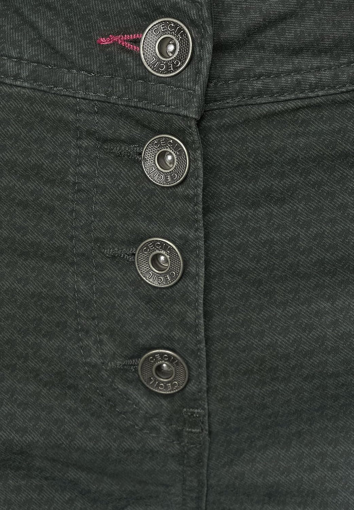 Cecil Damen Baumwollhose Loose B376161 25 Deep Pine Green, 25 Deep Pine Green