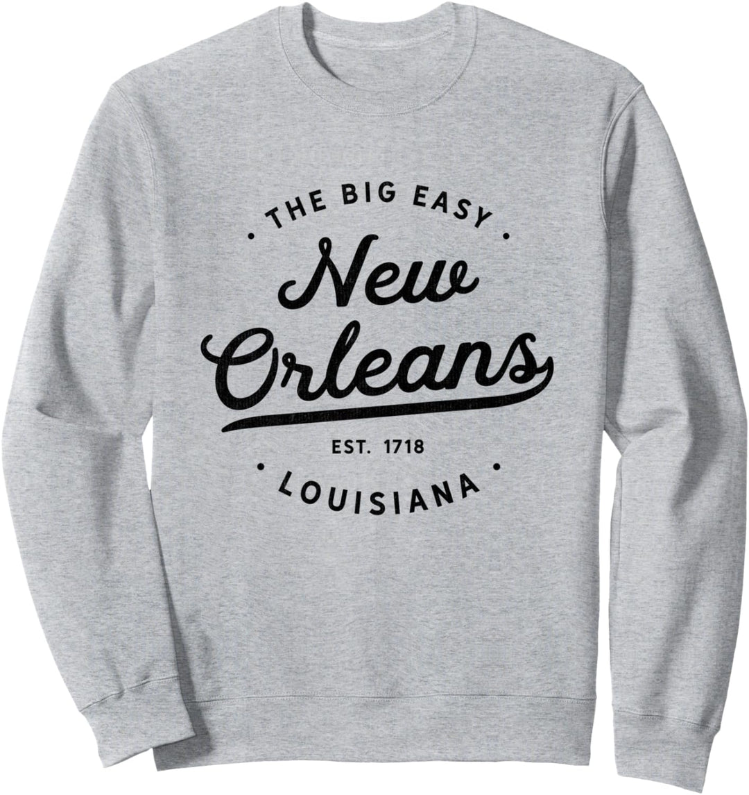 Classic Retro Vintage New Orleans Louisiana Casual Big Easy Sweatshirt