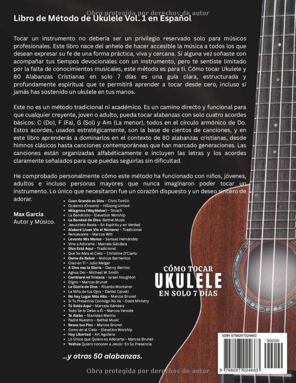 Cómo Tocar Ukulele en Solo 7 Días | Aprende a Tocar y Cantar 80 Alabanzas Cristianas Usando Solo 4 A