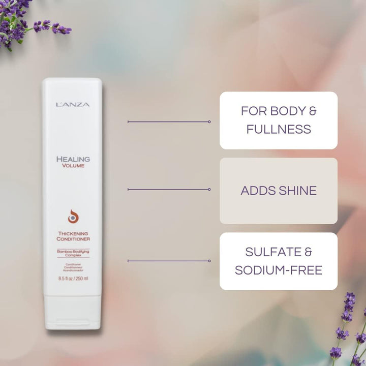 L'ANZA Heilungsvolumen Verdickungskonditionierer (1,000 ml), Verleiht Feinem & Glattem Haar Glanz, V