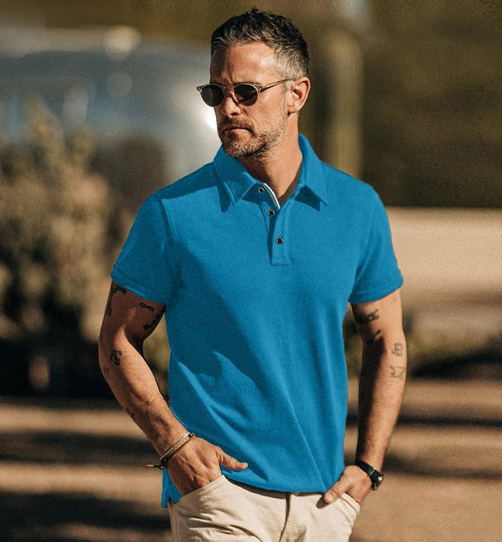SwissWell Polo Shirts Herren Kurzarm Golf Tennis Atmungsaktives Outdoor Sommer Sports Poloshirt mit
