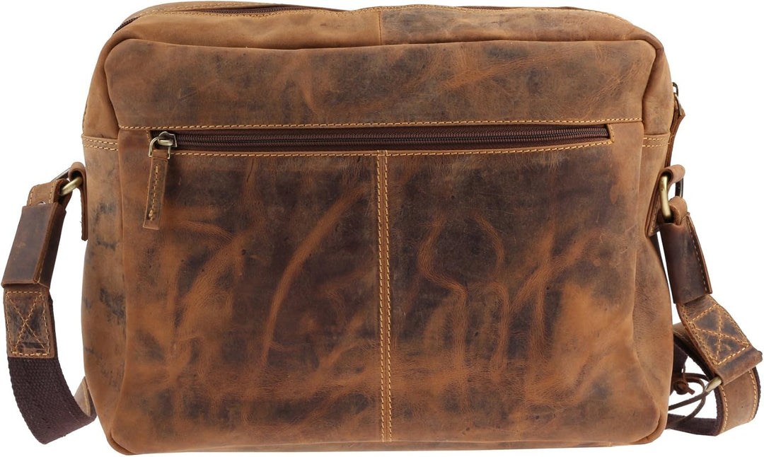 Greenburry Vintage Umhängetasche Braun 42x28x16 cm