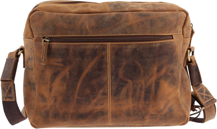 Greenburry Vintage Umhängetasche Braun 42x28x16 cm