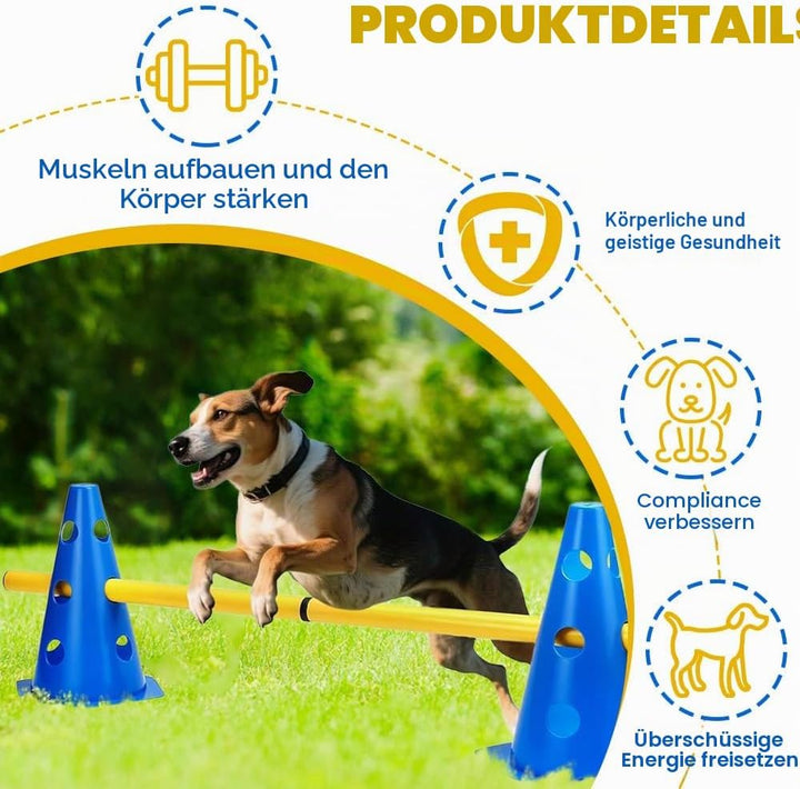 Agility Set Hunde Hürden Steckhürdenset Kinder, Agility Hürden Hindernisse für Pferde Hundeparcours