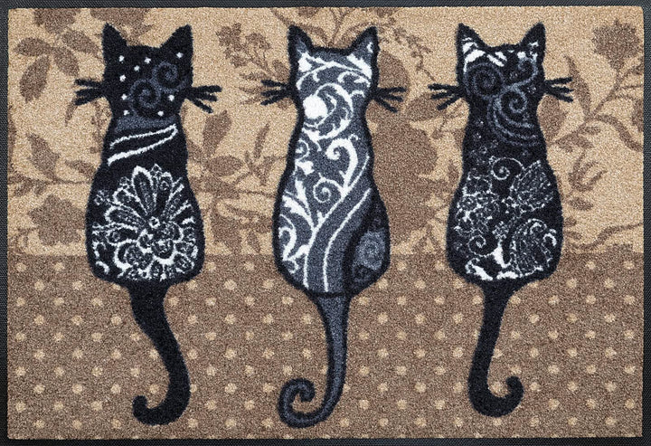 wash+dry Fussmatte, Katzenbande 50x75 cm, innen und aussen, waschbar 50x75cm, 50x75cm