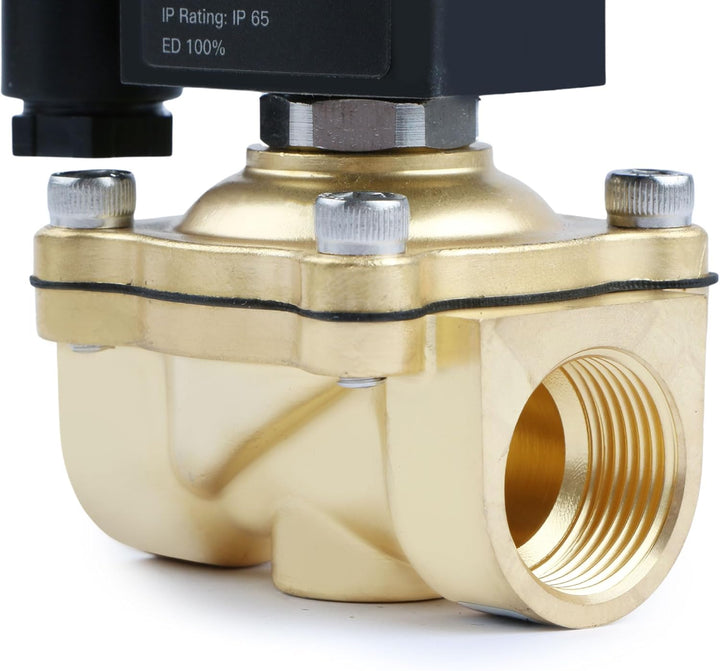 U.S. Solid Magnetventil Messing G 3/4" 24V DC stromlos geschlossen 10 bar - Elektrisches Wasserventi