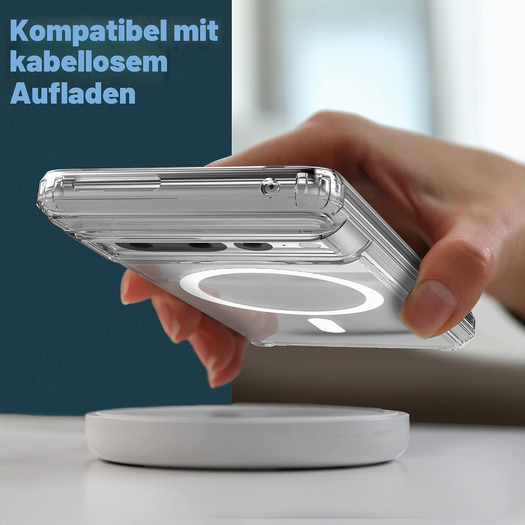 ENCASED Magnetische Brieftasche entworfen für Google Pixel 7 Pro Hülle mit Kartenhalter (kompatibel