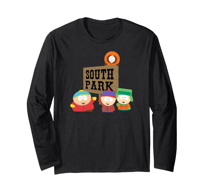South Park Gang with Sign Langarmshirt