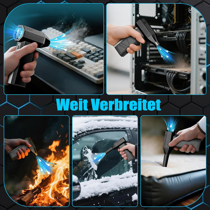 Electric Air Duster,130000RPM Elektrische Staubgebläse Druckluftspray, 3-Gang Mini-Elektrische Staub