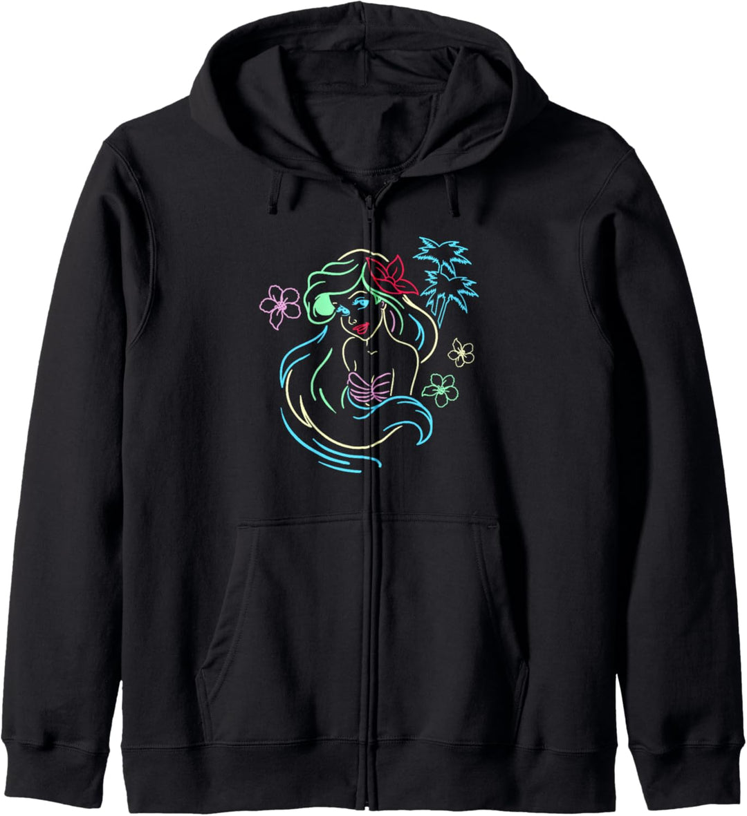 Disney Little Mermaid Ariel Neon Lights Kapuzenjacke