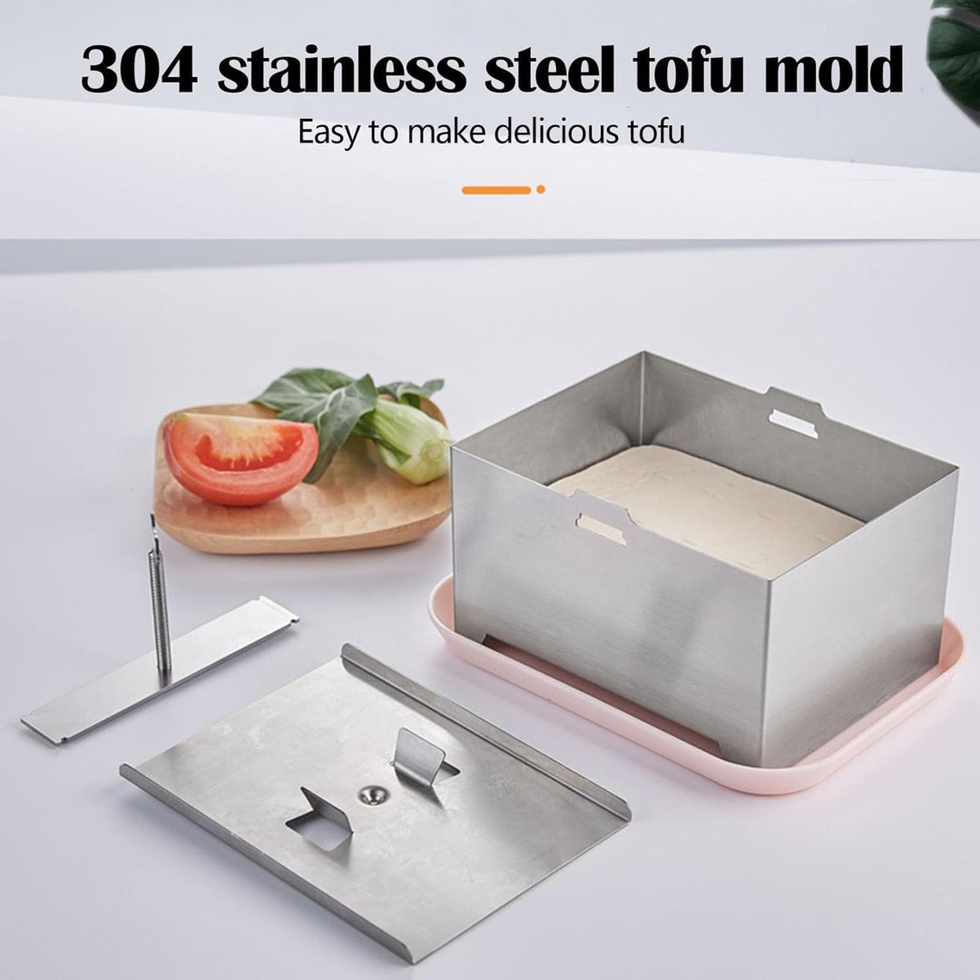 Aisny Tofupresse, Edelstahl Tofu Presse Materialien in Lebensmittelqualität Tofu Maker Kit mit Platt