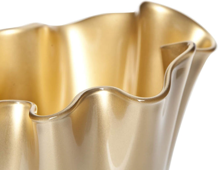 SIGNATURE HOME COLLECTION CO-17-203LM Vase mundgeblasenes Glas Glasvase Blumenvase, Dekovase, Höhe 3
